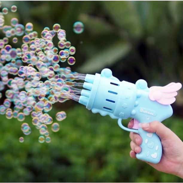 Mainan Anak Bubble Gun Tembakan Balon Gelembung Sabun Pistol Gelembung Tembakan Balon Mainan Gelembu