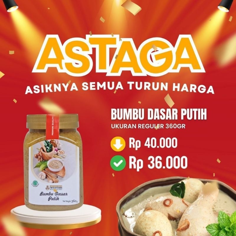 

BUMBU MASAK/BUMBU DASAR PUTIH 350GR/BUMBU INSTAN/BUMBUINSTANSEHAT/BUMBU TANPA PENGAWET