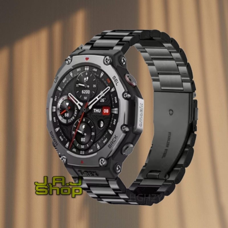 STAINLESS STEEL STRAP TALI JAM TANGAN RANTAI WATCH BAND AMAZFIT T REX TREX ULTRA 1 2 3 PRO ACC SMART
