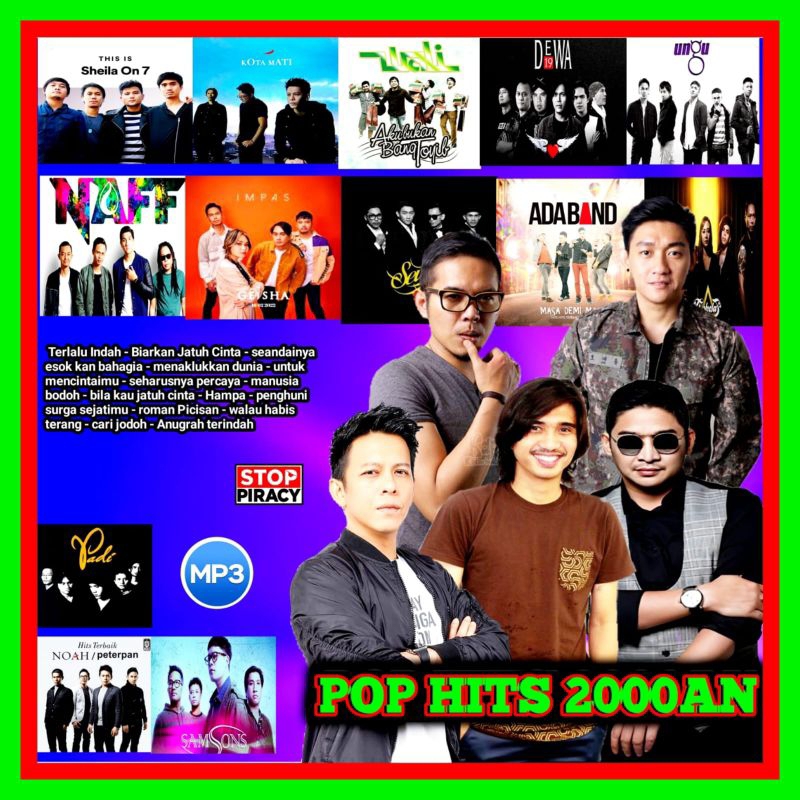 KASET CD MP3 MOBIL JERNIH - MP3 POP HITS TAHUN 2000AN - KASET CD MP3 PETERPAN - KASET MP3 UNGU BAND 