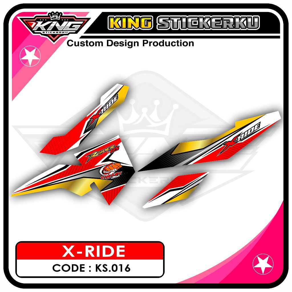 Stiker X-Ride Lama/Old - Decal Sticker Striping Standar X-Ride Lama/Old KS.16