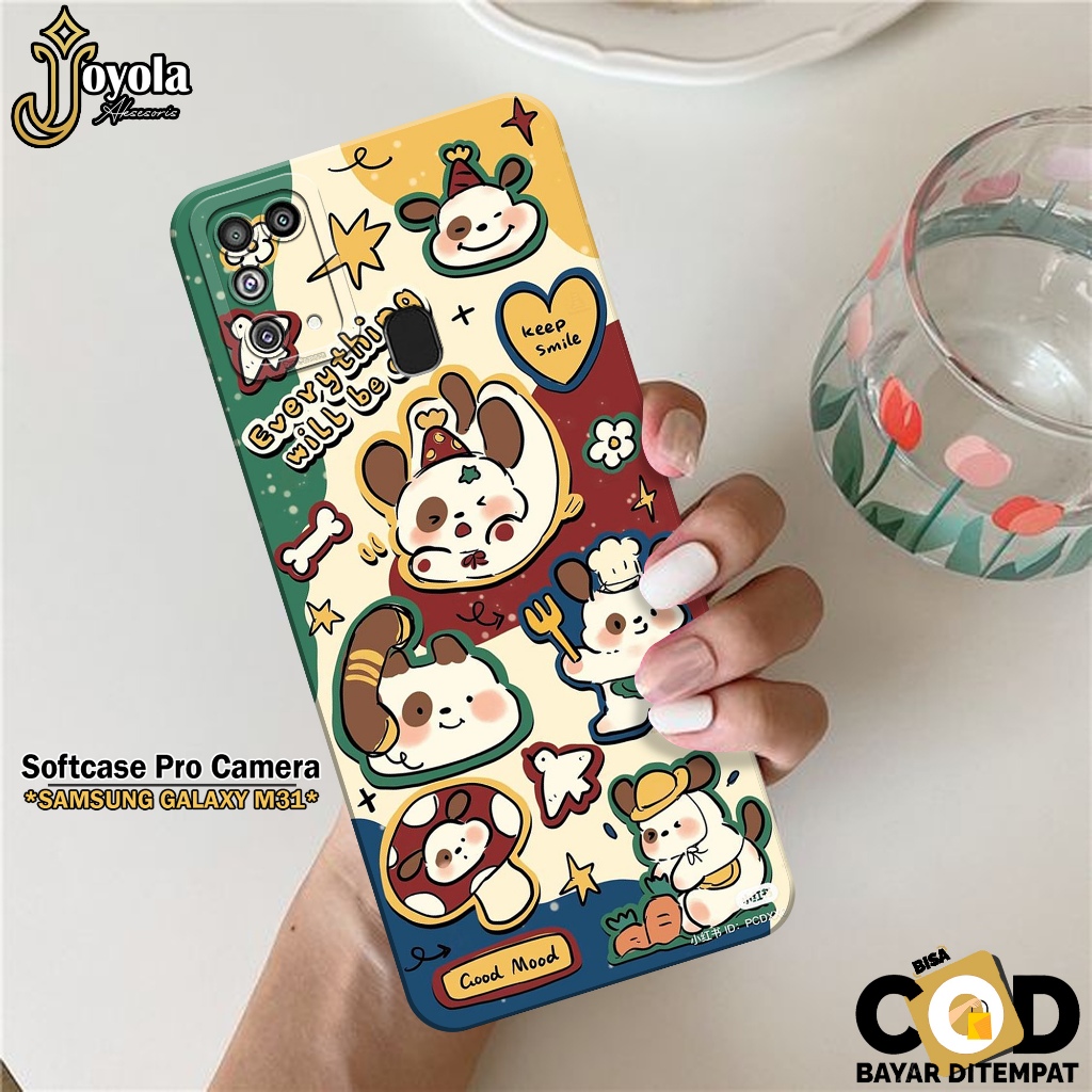 JOYOLA Case Samsung Galaxy M31 - Fahion Case Kartun - Softcase Samsung Galaxy M31 - Pro Camera - Cas