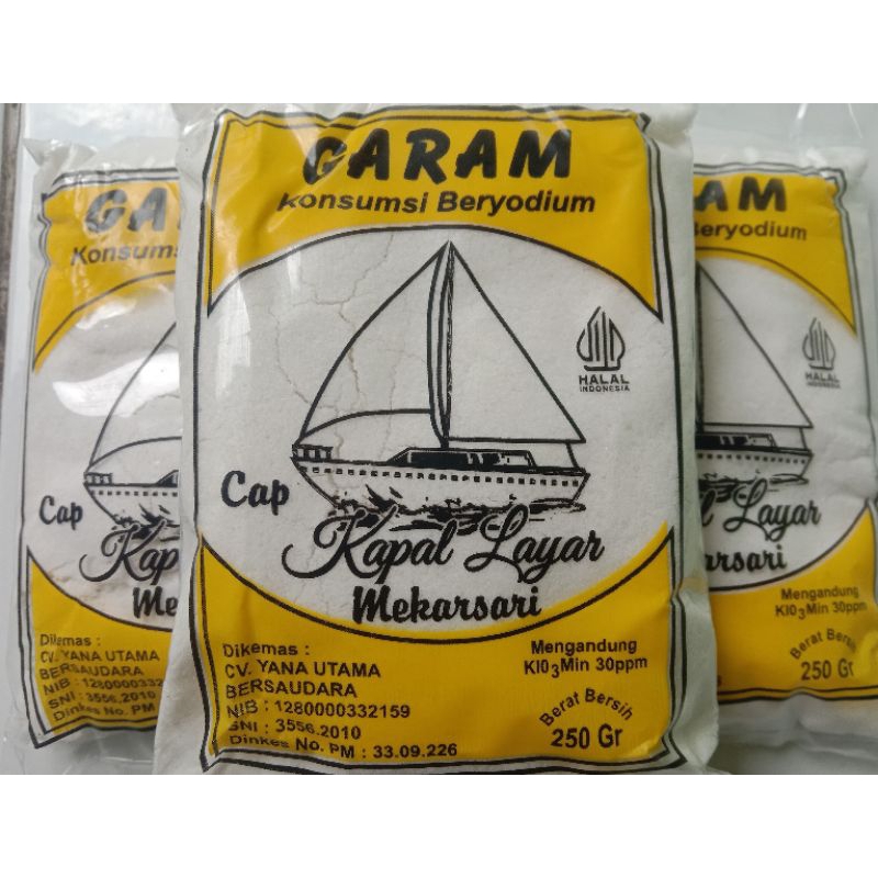 

Garam Cap Kapal Layar Mekarsari 250 gr