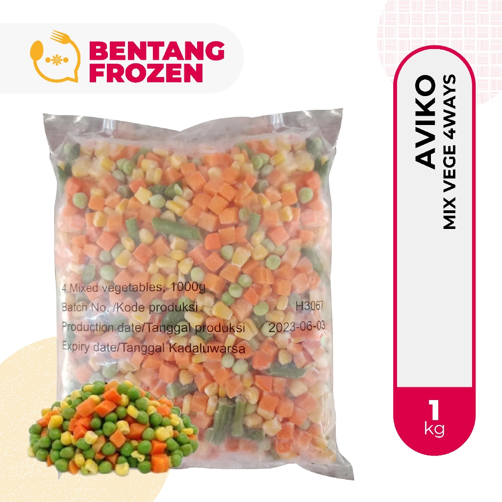 Aviko Mix Vege 4Ways 1Kg / Sayuran Beku