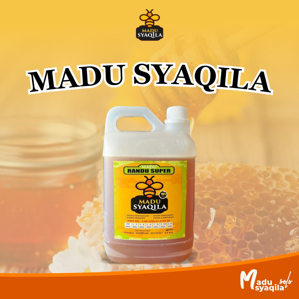 

Madu Syaqila |Madu Randu Super Jaminan Asli 2,5KG| Madu Murni |Raw Honey | Madu Mentah