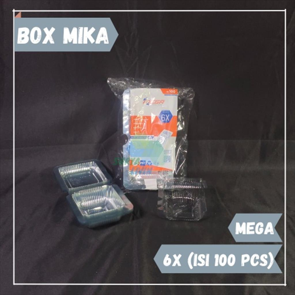 Box Mika Plastik Mega 6X isi 100pcs / Mika Klepon / Mika Kecil Jajanan