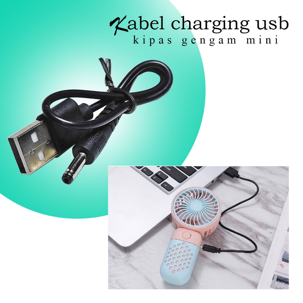 KABEL CHARGING USB KIPAS GENGGAM MINI ( HANYA KABEL TIDAK TERMASUK KIPAS )