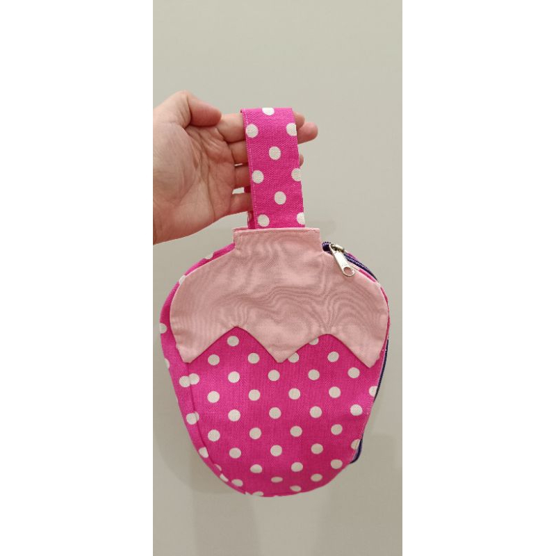 Tas anak perempuan strawberry katun kanvas
