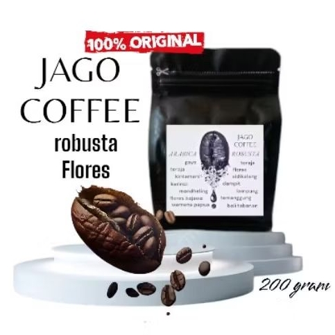 

new coffee 200gram biji/bubuk kopi robusta flores spesial fresh coffee
