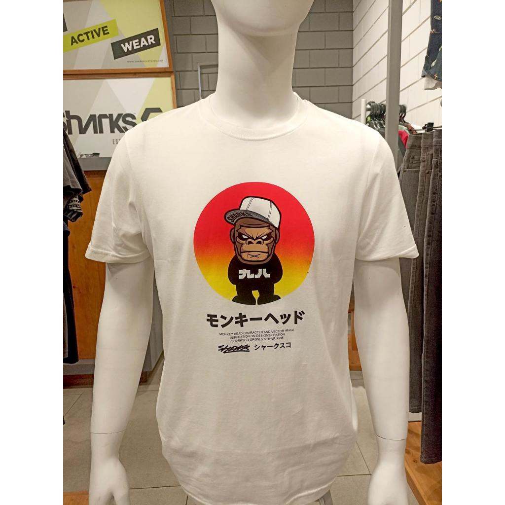 KAOS COWOK SHARKS ORIGINAL [SGB1R0830]