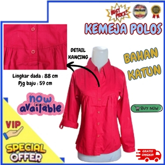 Kemeja Lengan Panjang Wanita Cewek Kemeja Wanita Polos Lengan Panjang Kemeja Katun Lengan Panjang