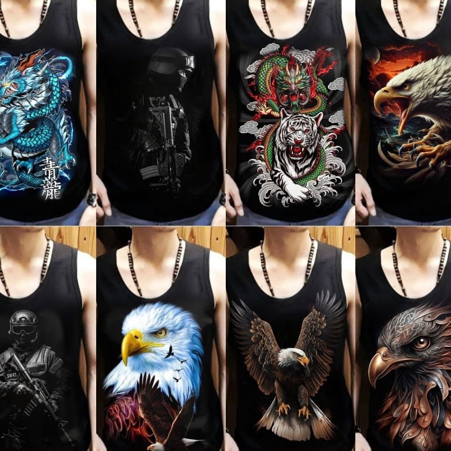 Boom shalch trendy  Singlet Lekbong JUMBO Pria Kaos Pria Motif Keren