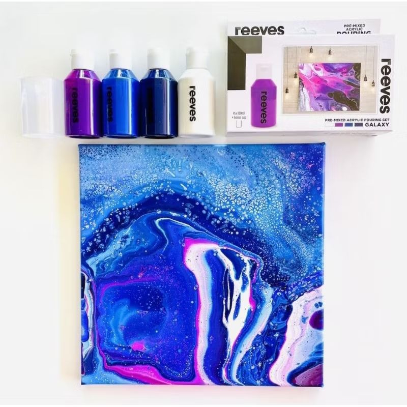 

Reeves Pre Mixed Acrylic Pouring Set 4 Galaxy