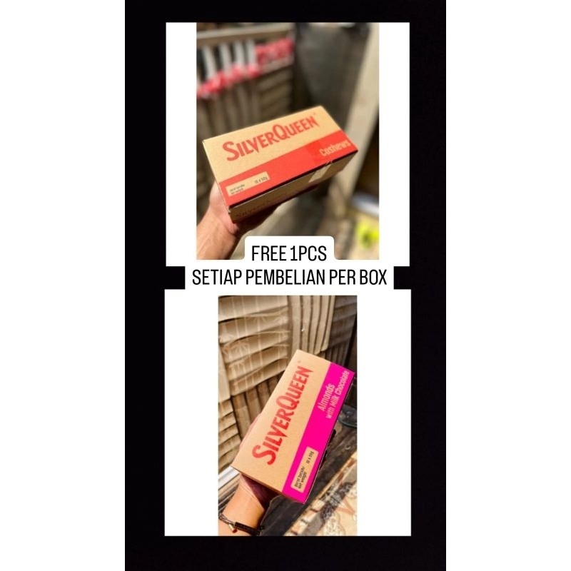 

COKLAT SILVERQUEEN TERMURAH !!! 55 GRAM ISI 10PCS/BOX FREE 1 PCS