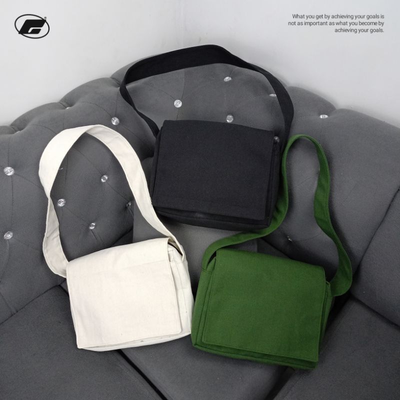 tas selempang kanvas premium ELMOU SE OFFICIAL, tas selempang  cowo dan cewe,Sling bag skena