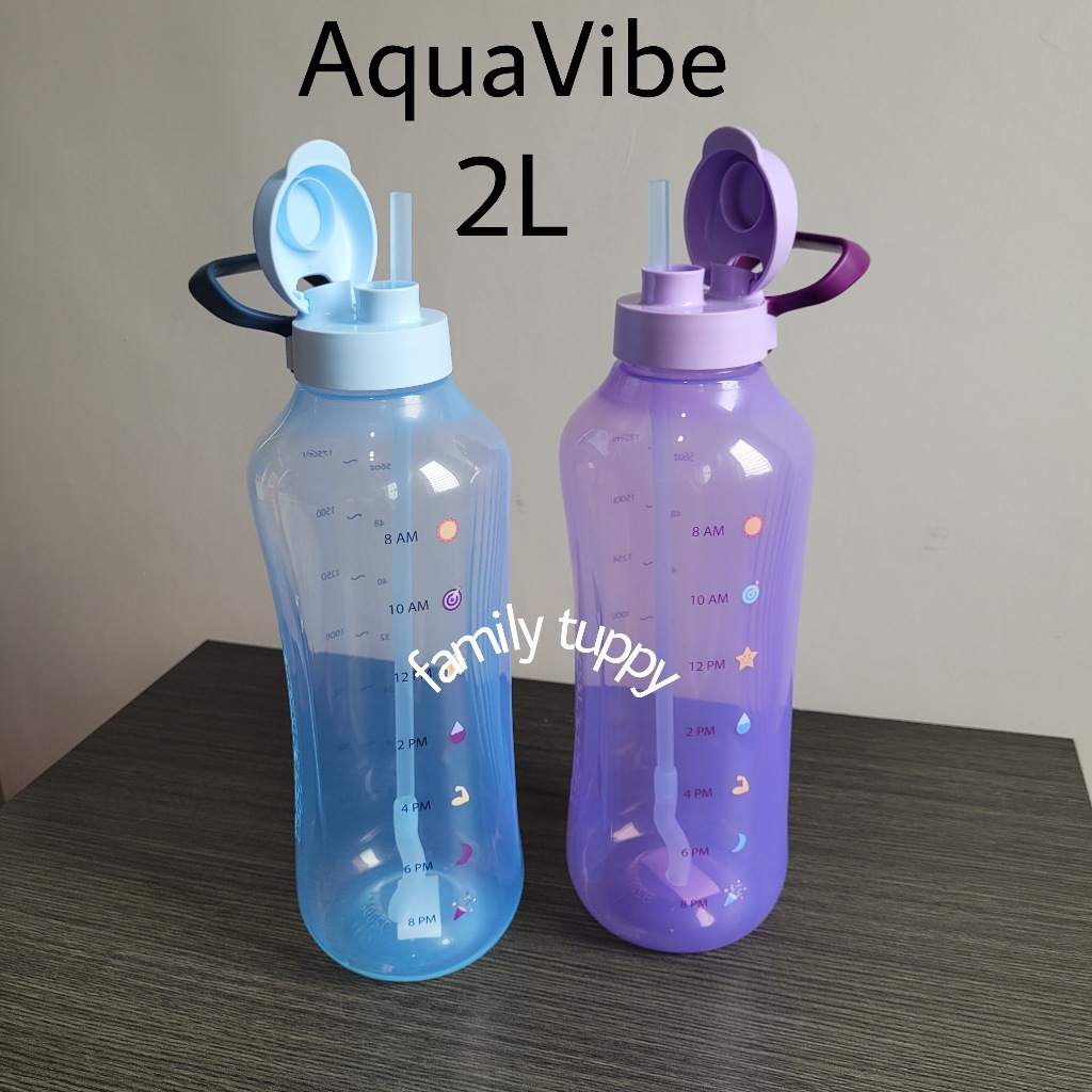 AquaVibe 2L botol minum sedotan