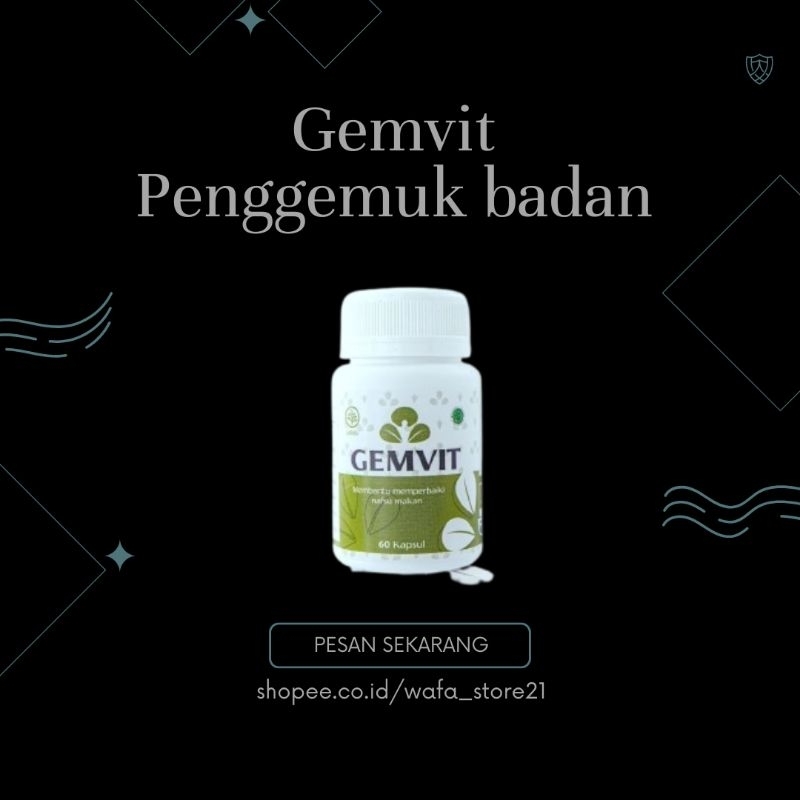 Gemvit Suplemen Penambah Berat Badan / Pencerah wajah glowing