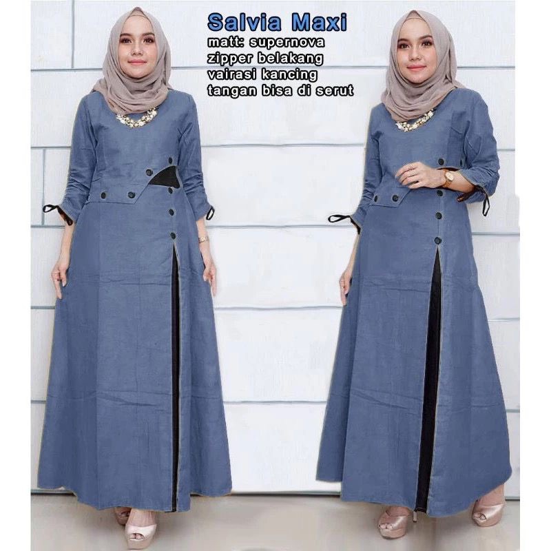 SALVIA MAXI Baju Maxi Wanita Muslimah 7670-7975-8232-8585 (L,XL,XXL,XXXL) Belielove