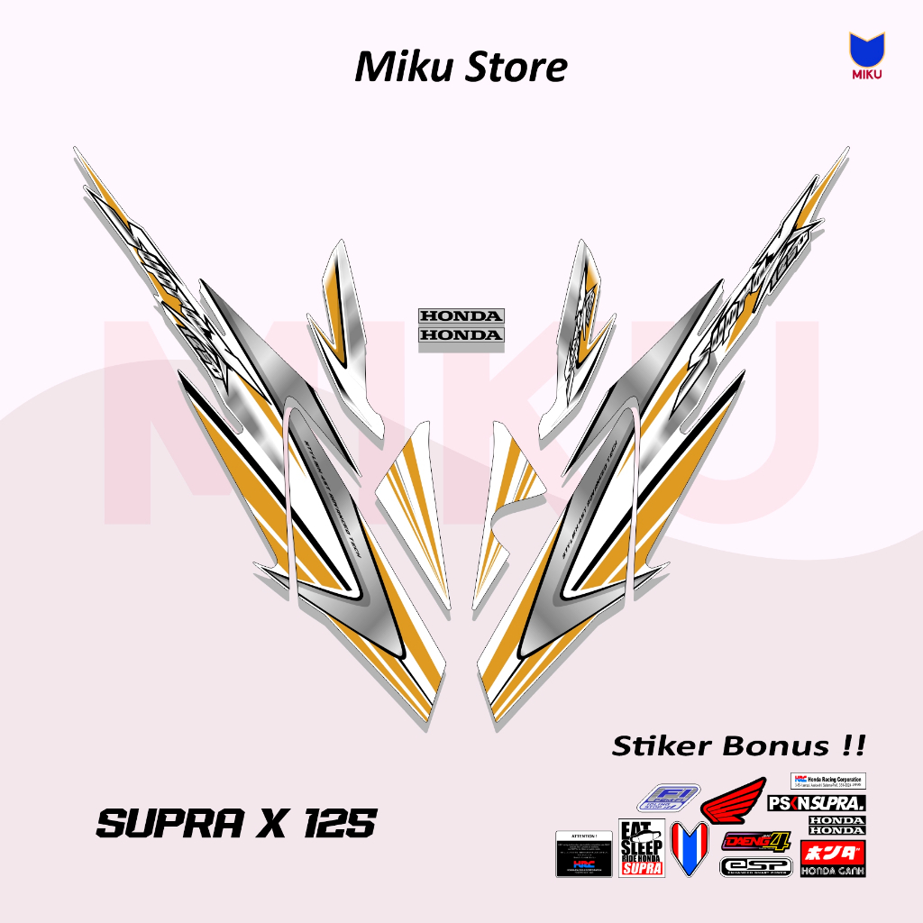 STRIPING STIKER STICKER SP100D MOTOR HONDA SUPRA X 125 OLD 2005 2006 VARIASI MOTIF LINE RACING