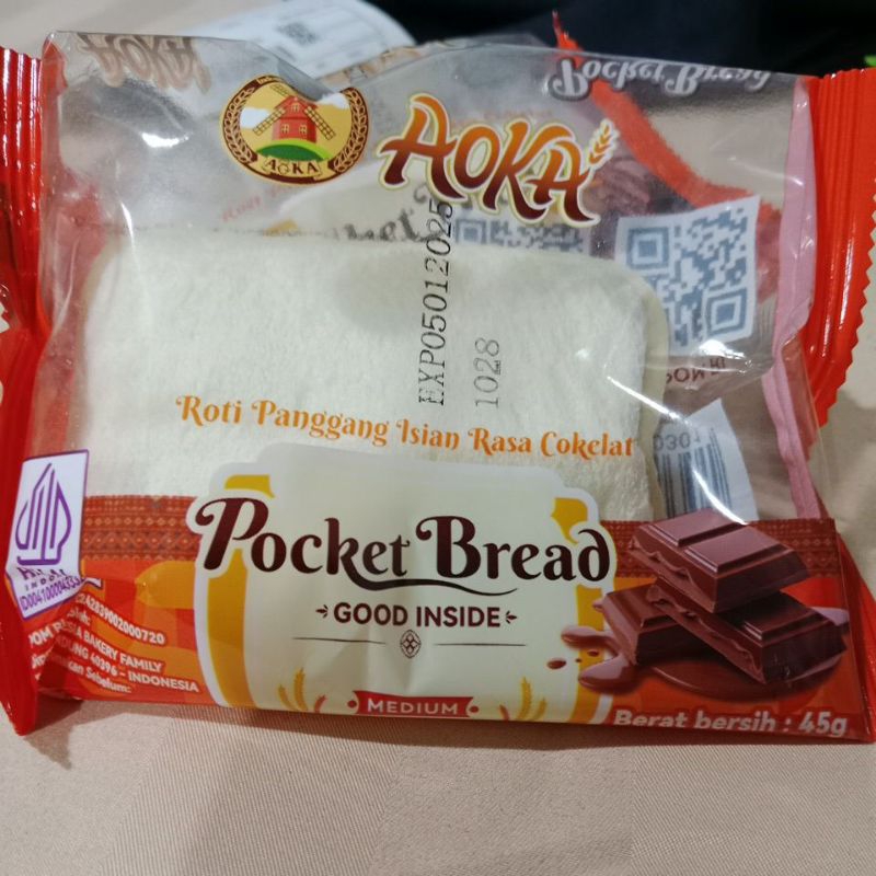 

[45 gram] aoka pocket bread roti panggang