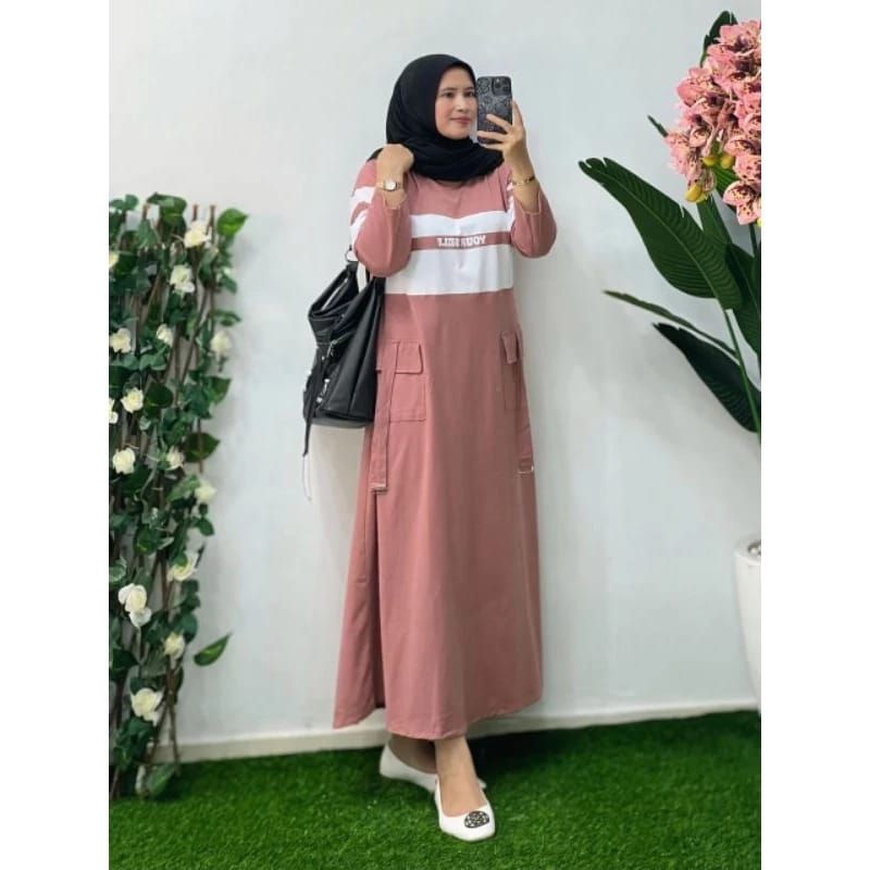 Dress original by jevanni/Relin dress bahan combet 20s ORI jevanni/gamis dewasa premium