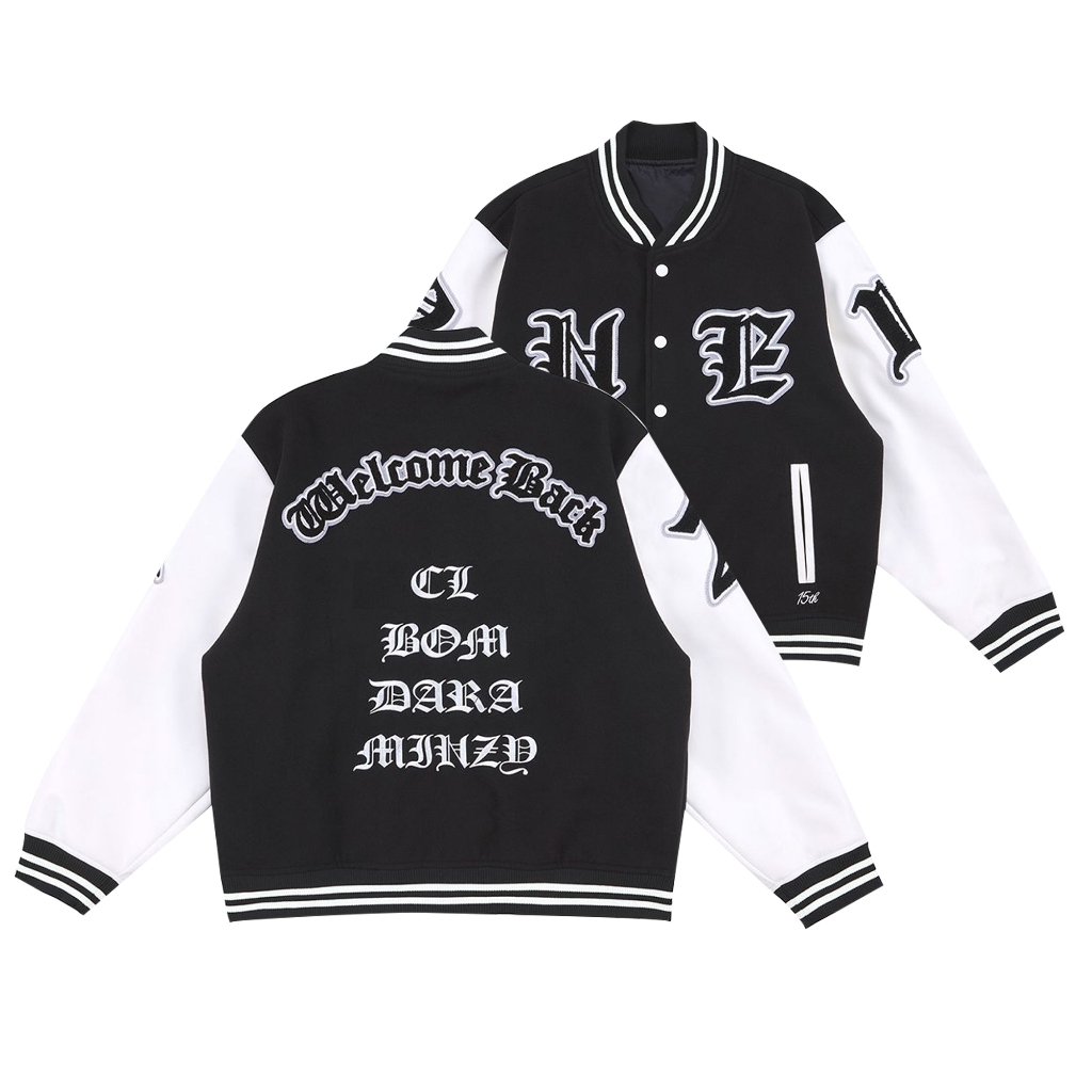 jaket VARSITY 2NE1 welcome back tour 2024 full sablon DTF