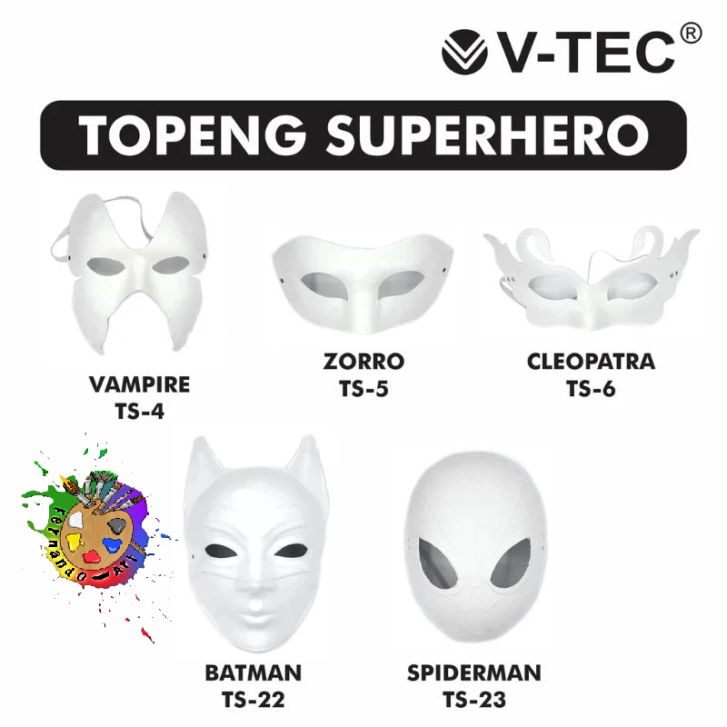 

Topeng Super Hero Cleopatra/Zorro/Vampire / Topeng Lukis Setengah Wajah Cleopatra/Zorro/Vampire