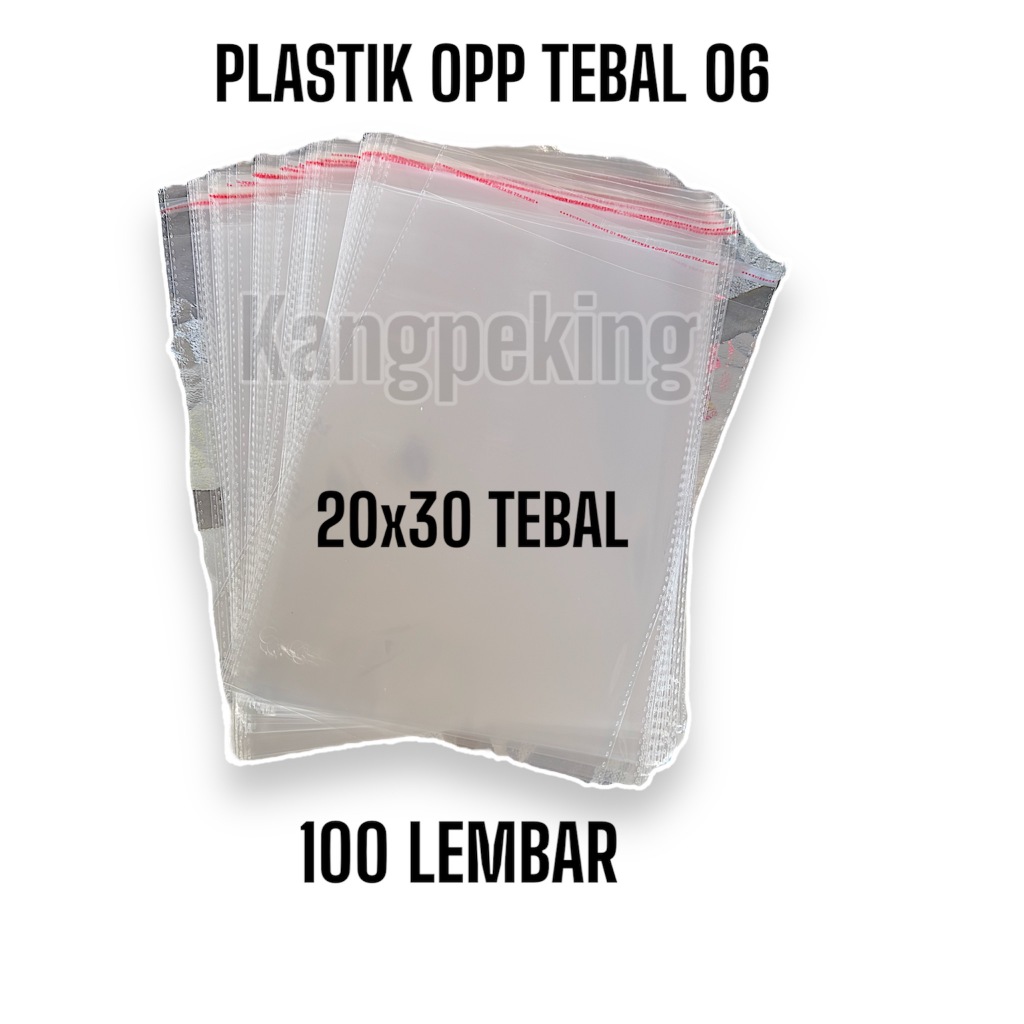 Plastik OPP TEBAL UKURAN 20x30 / Plastik Garment / Plastik Kemasan Baju / PLastik Seal Lem