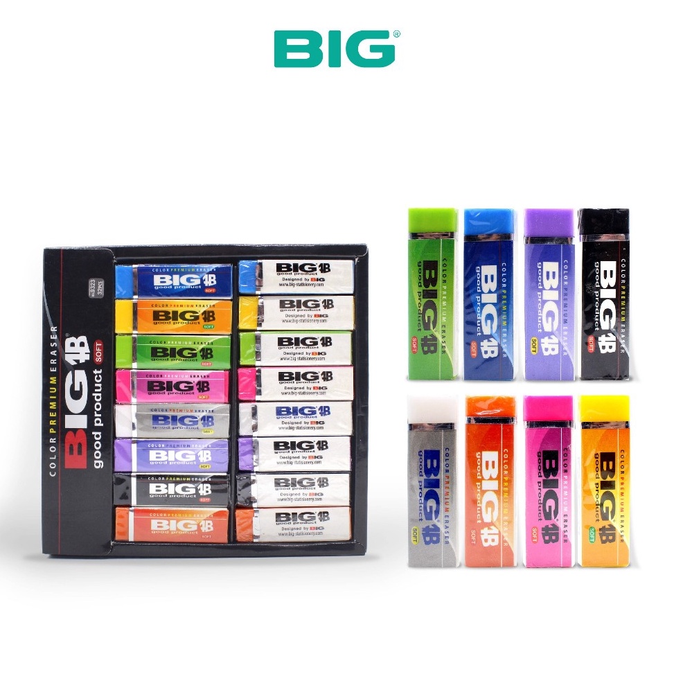 

KODE X9H3 32 Pcs BIG Penghapus Pensil Premium Warna Warni Panjang Dust Free ER9323