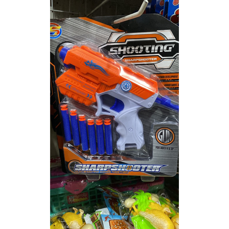 Mainan Pistol Tembakan Nerf Soft Gun Dengan Peluru Busa / Pistol Mainan / Pistol Peluru Busa LG 4