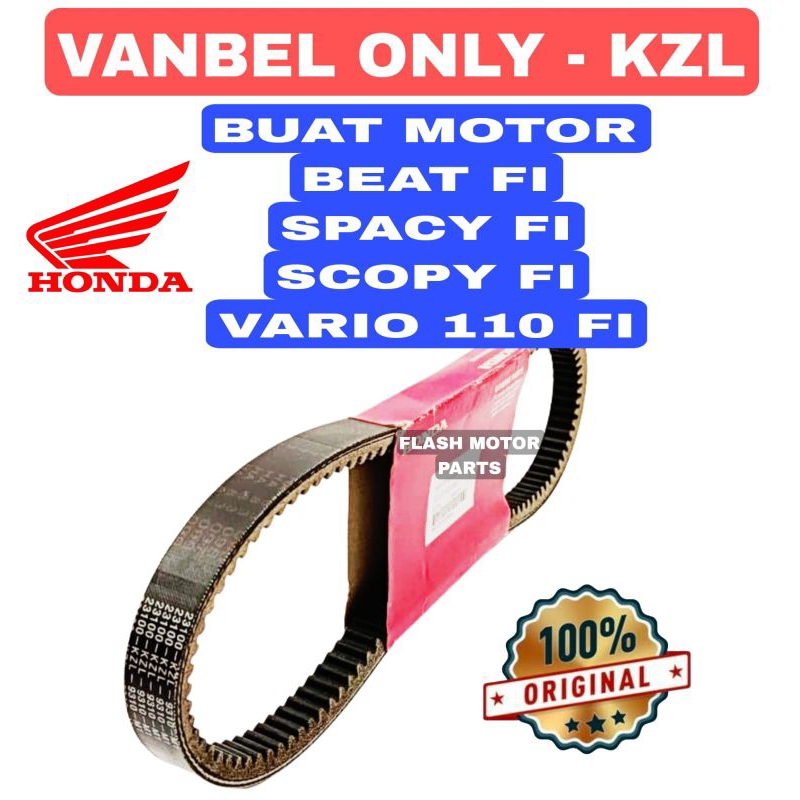 VANBELT ORIGINAL KZL, BEAT FI, SCOPY FI, SPACY FI, VARIO 110 FI, AHM HONDA