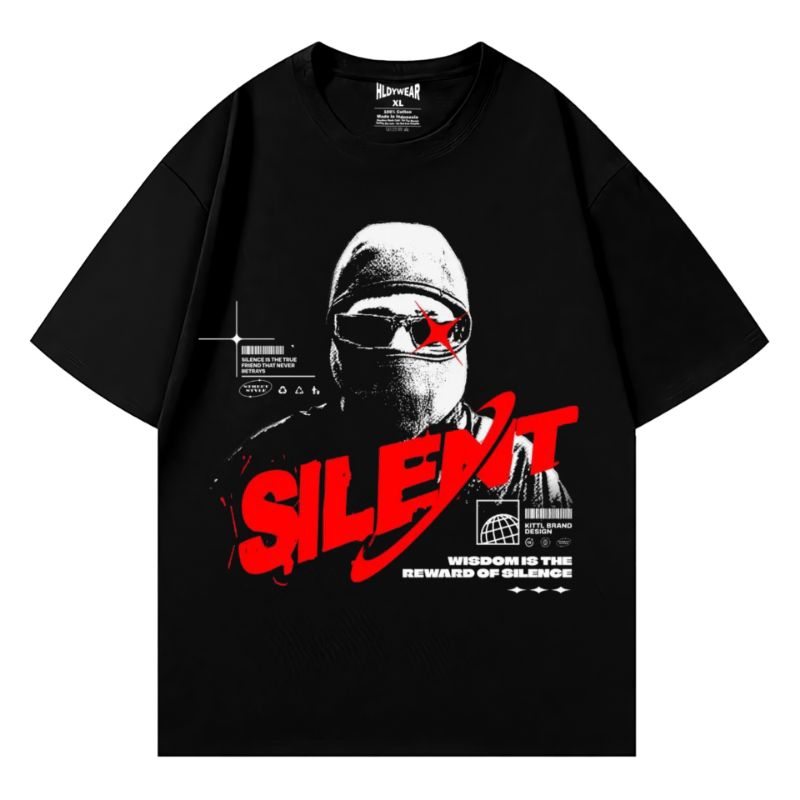 Outfit Starboy SILENCE Tshirt Lengan Pendek | Kaos Branded