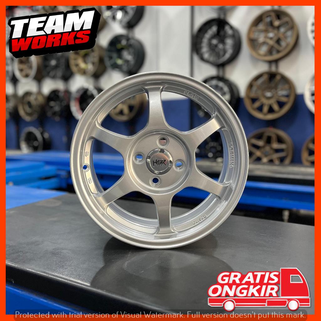 VELG MODEL RAYS RING 15 HSR YUZAWA SILVER LUBANG 4 MOBIL BRIO AGYA SIGRA IGNIS SWIFT VELAG R15