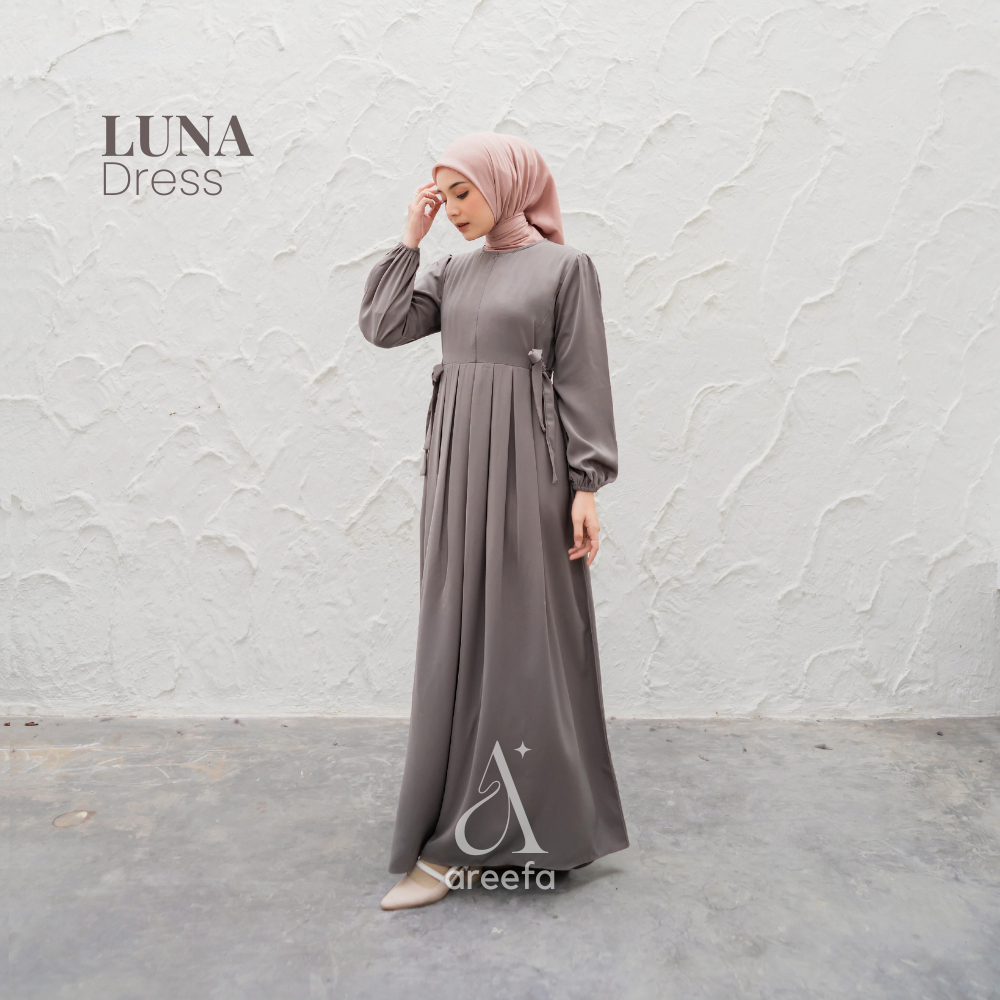 Gamis Dress Abaya Remaja Kondangan Wedding Dress Korea Aesthetic Kekinian Terbaru | Areefa Exclusive