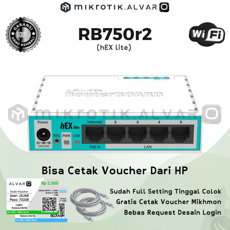MikroTik Router RB750r2 hEX lite Full Setting Hotspot Voucher Rt RW Net Server PPPoE Load Balance