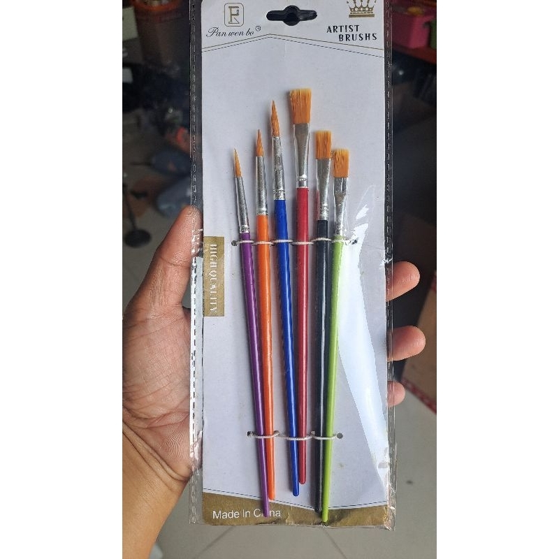

6 Pcs Kuas Lukis / Kuas dekorasi kue berbagai ukuran