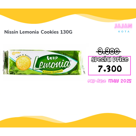 

Nissin Lemonia Cookies 130 gram Lemon