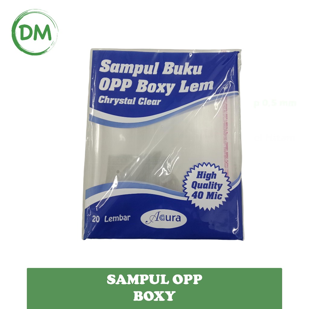 

SAMPUL OPP 40 MIC / SAMPUL BUKU BOXY