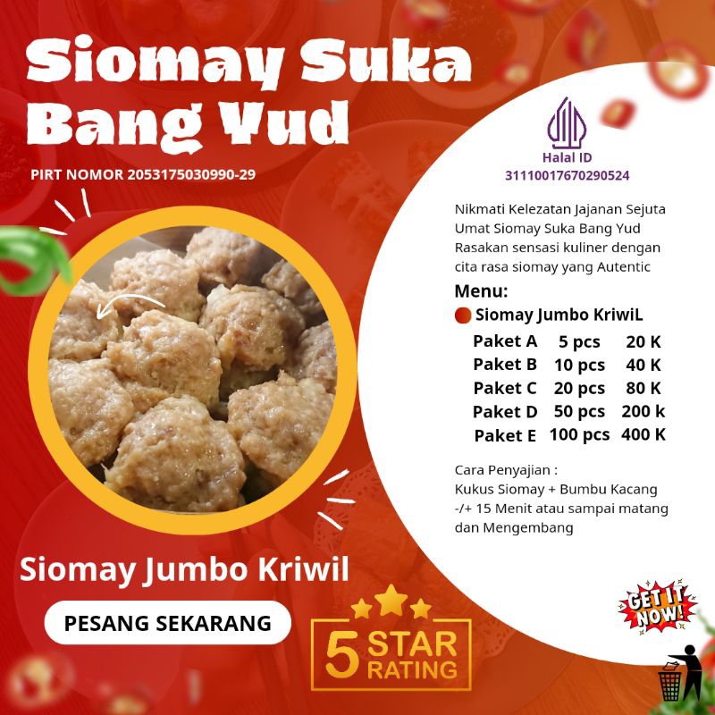 

Siomay Jumbo Kriwil | Siomay Super | Siomay Suka Bang Yud