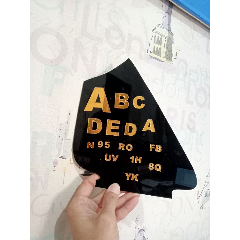 HURUF AKRILIK GOLD | ALFABET | ABJAD | ARIAL BLACK | HURUF AKRILIK GOLD