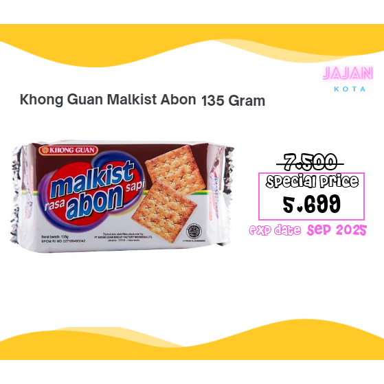 

Khong Guan Malkist Abon 135 gram