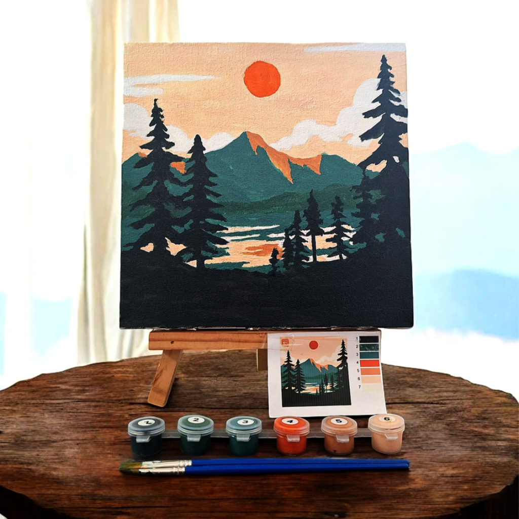 

DIY Paint By Numbers Kit 1 Set - Red Moon C