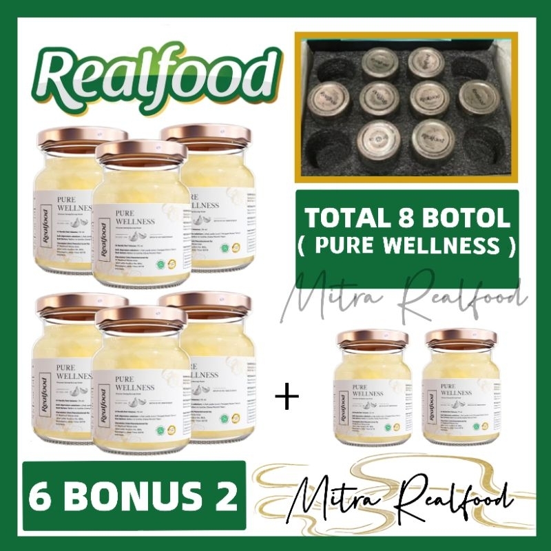 

Realfood Pure Wellness ( 6 Bonus 2 ) Minuman Sarang Burung walet