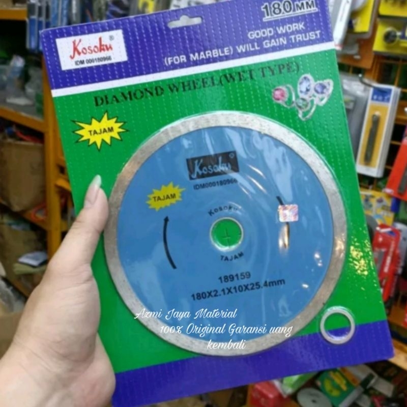 Mata Gerinda Potong Batu Beton 7 Inch Diamond Whell Kosoku Pisau Gurinda Poles Original 180mm