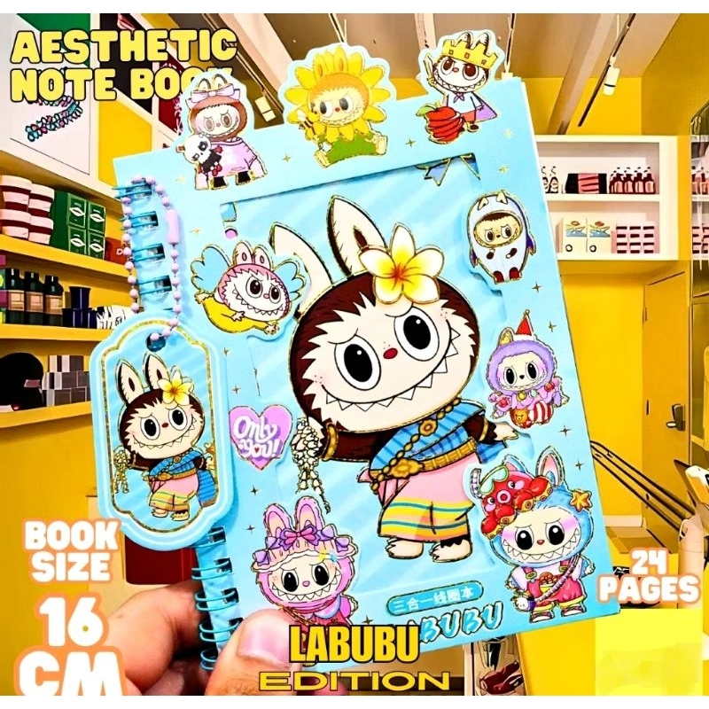 

NOTEBOOK PREMIUM + STICKER CUTE LABUBU EDITION ISI 24 LEMBAR