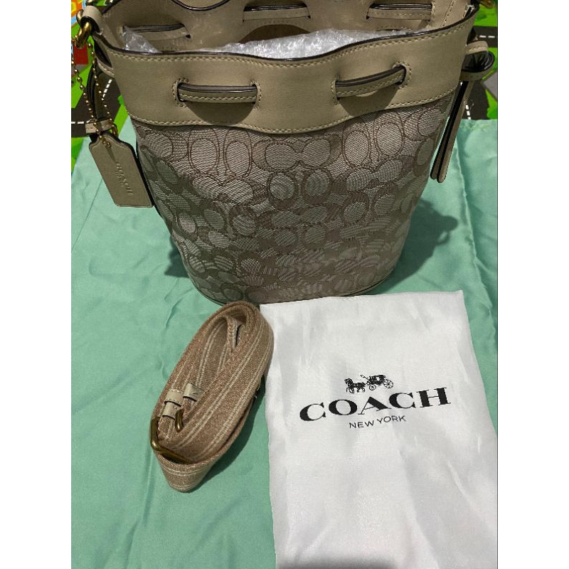 Coach Signature Jacquard Field Bucket Bag Original