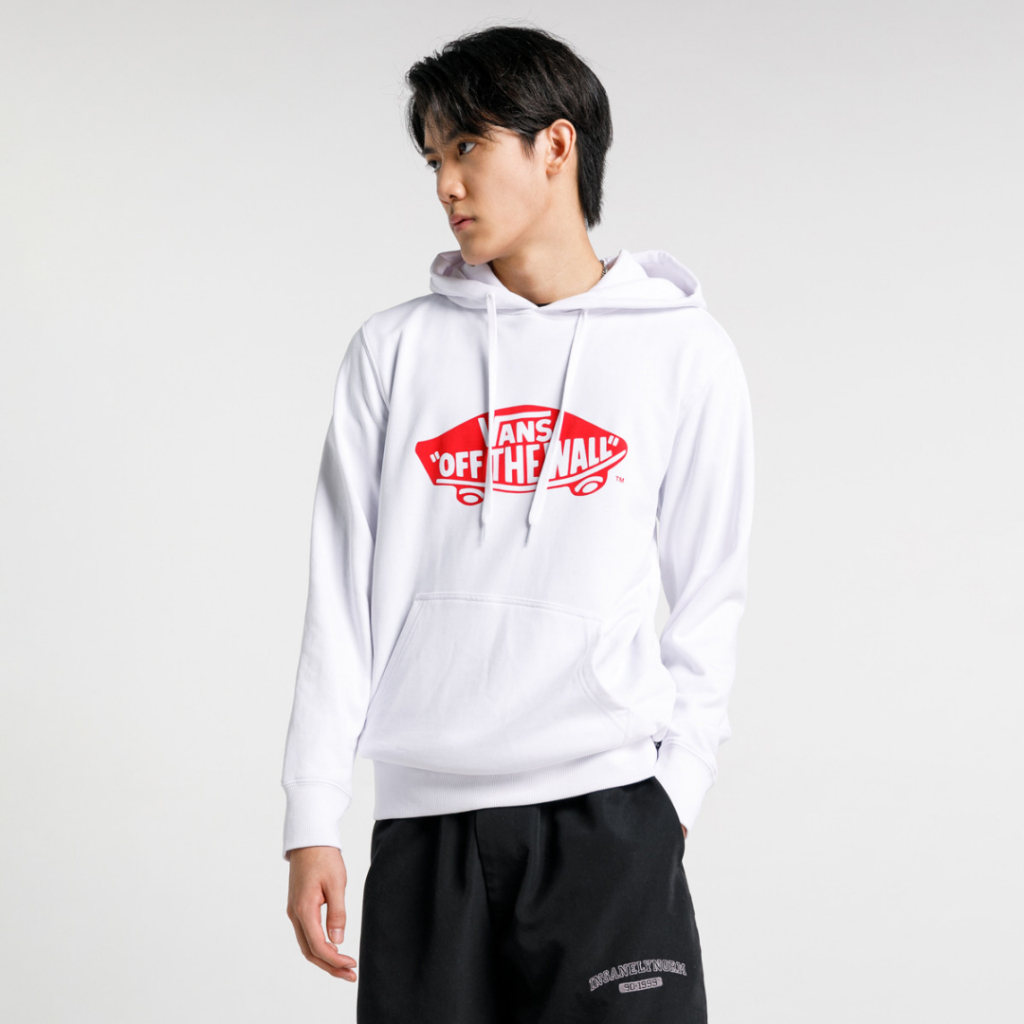 Switer Vans Original MN AP Vans OTW Pullover Hoodie White Racing Red