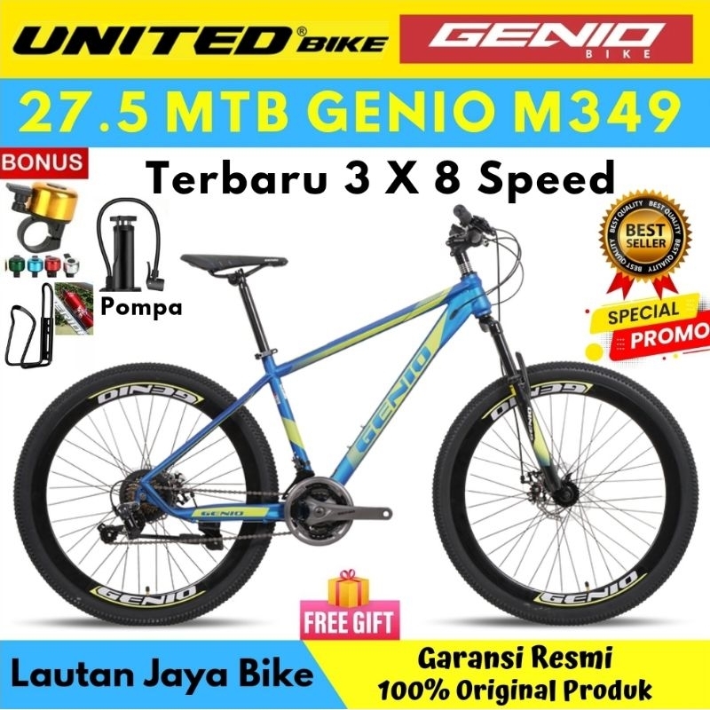 SEPEDA GUNUNG 27.5 MTB GENIO M349 M3411 Terbaru Tahun Ini