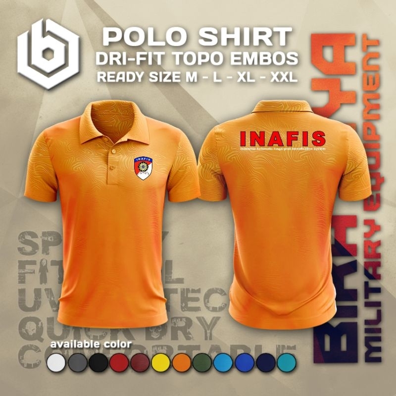 Kaos INAFIS kaos Inafis polri kaos polo shirt inafisTerbaru bahan dryfit embos