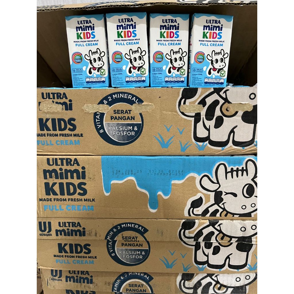 

Ultra Mimi Kids susu UHT 125ml Full Cream exp 2025 ( 40 Pcs ) 1 Cartoon